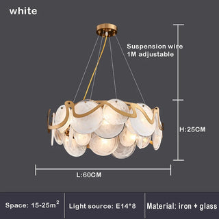 MIRODEMI® Colomars | Creative Drum Gold Glass Chandelier