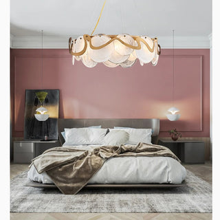 MIRODEMI® Colomars | Creative Drum Gold Glass Chandelier