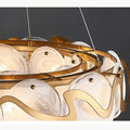 MIRODEMI® Colomars | Creative Drum Gold Glass Chandelier