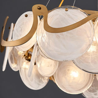 MIRODEMI® Colomars | Creative Drum Gold Glass Chandelier