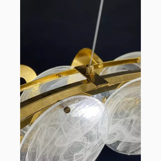 MIRODEMI® Colomars | Creative Drum Gold Glass Chandelier