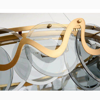 MIRODEMI® Colomars | Creative Drum Gold Glass Chandelier