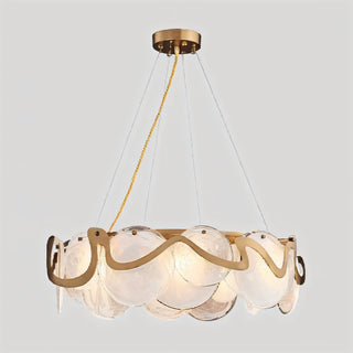 MIRODEMI® Colomars | Creative Drum Gold Glass Chandelier