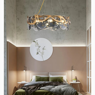 MIRODEMI® Colomars | Creative Drum Gold Glass Chandelier