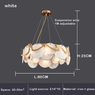 MIRODEMI® Colomars | Creative Drum Gold Glass Chandelier