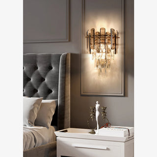 MIRODEMI® Córdoba | Smokey gray crystal wall lamp | wall sconces | wall light