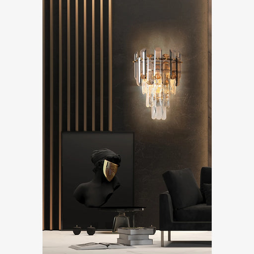 MIRODEMI® Córdoba | Smokey gray crystal wall lamp | wall sconces | wall light