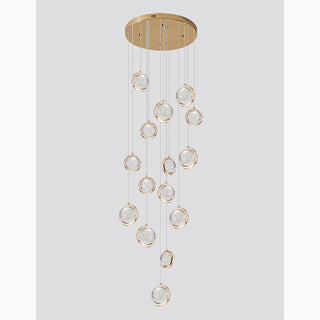 MIRODEMI® Corniglia | Staircase Crystal Ball Chandelier