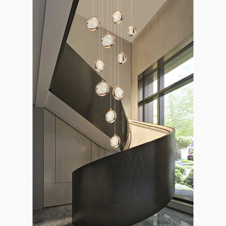 MIRODEMI® Corniglia | Designer Staircase Crystal Chandelier