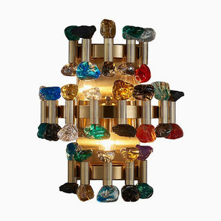 MIRODEMI® Coruña | Modern colorful design sconce for bedroom | wall sconces | wall light | crystal light