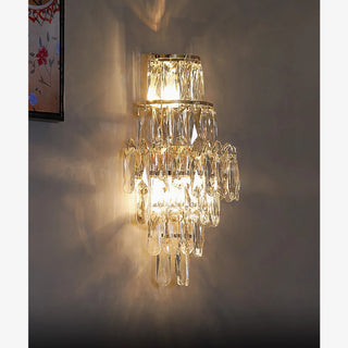 MIRODEMI® Coslada | Gold/chrome crystal wall sconce | wall light