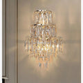 MIRODEMI® Coslada | Gold/chrome crystal wall sconce | wall light
