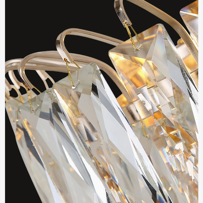MIRODEMI® Coslada | Gold/chrome crystal wall sconce | wall light
