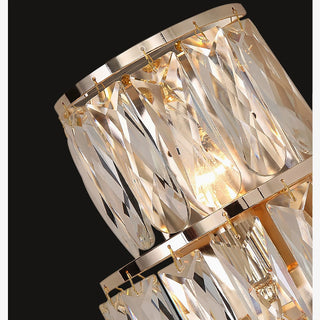 MIRODEMI® Coslada | Gold/chrome crystal wall sconce | wall light