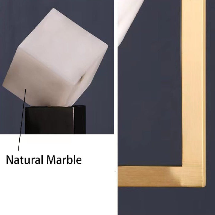 MIRODEMI Cosseria Luxury Cubic Pendant Light Marble Lampshade