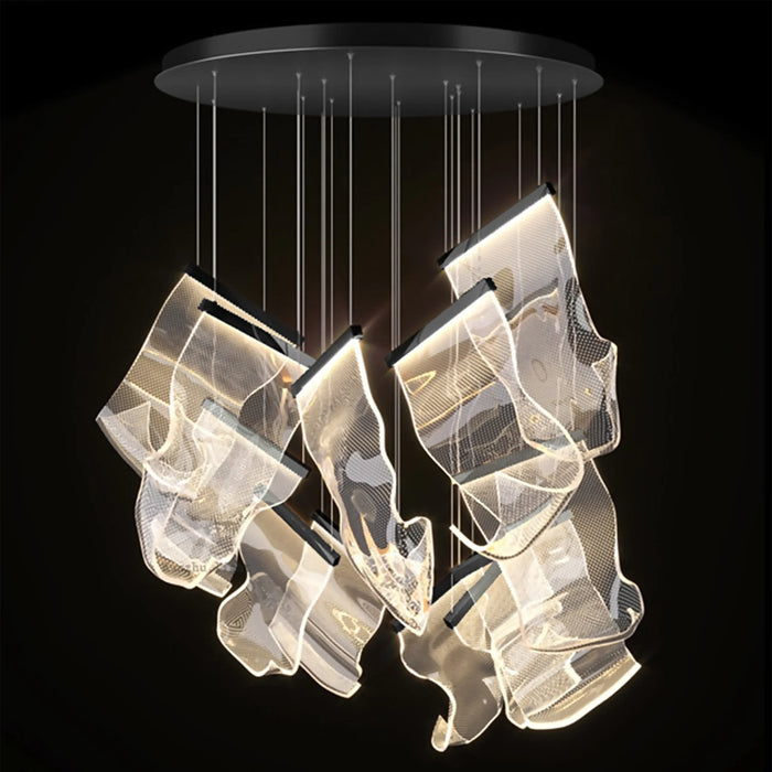 Black Luxury modern led light chandelier- 18 Lights