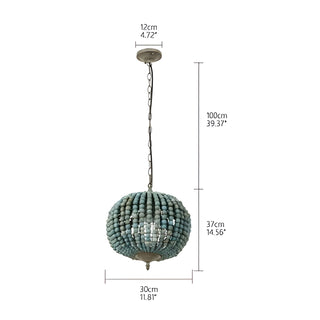 MIRODEMI® Couvin | Retro Wooden Beads Chandelier for Home Design 