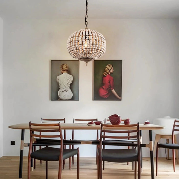 MIRODEMI® Couvin | Retro Wooden Beads Light for Living Room