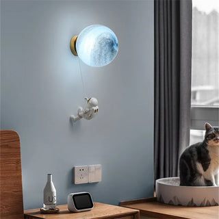 MIRODEMI® Creative Universe Lantern Planet Wall Sconce for Kids Room, Bedroom image | luxury lighting | planet wall lamps