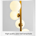 MIRODEMI® Cressier | Creative Spiral Floor Lamp with Glass Balls Lampshade for Living Room, Bedroom, Home