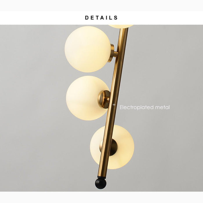 MIRODEMI® Cressier | Creative Spiral Floor Lamp with Glass Balls Lampshade for Living Room, Bedroom, Home