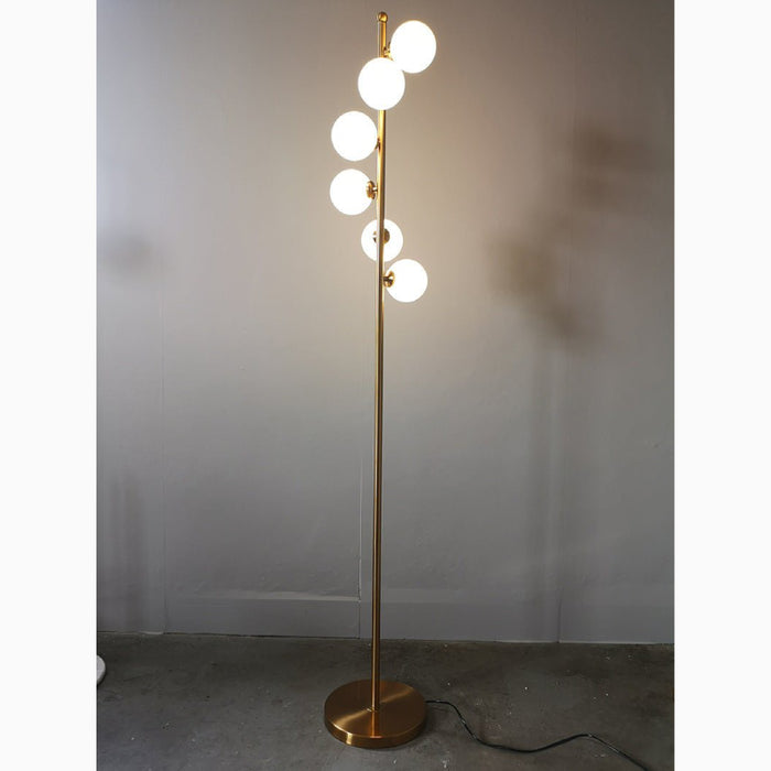 MIRODEMI® Cressier | Creative Spiral Floor Lamp with Glass Balls Lampshade for Living Room, Bedroom, Home