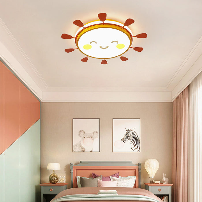 Creative LED Smile Sun Ceiling Lamp for Kids room