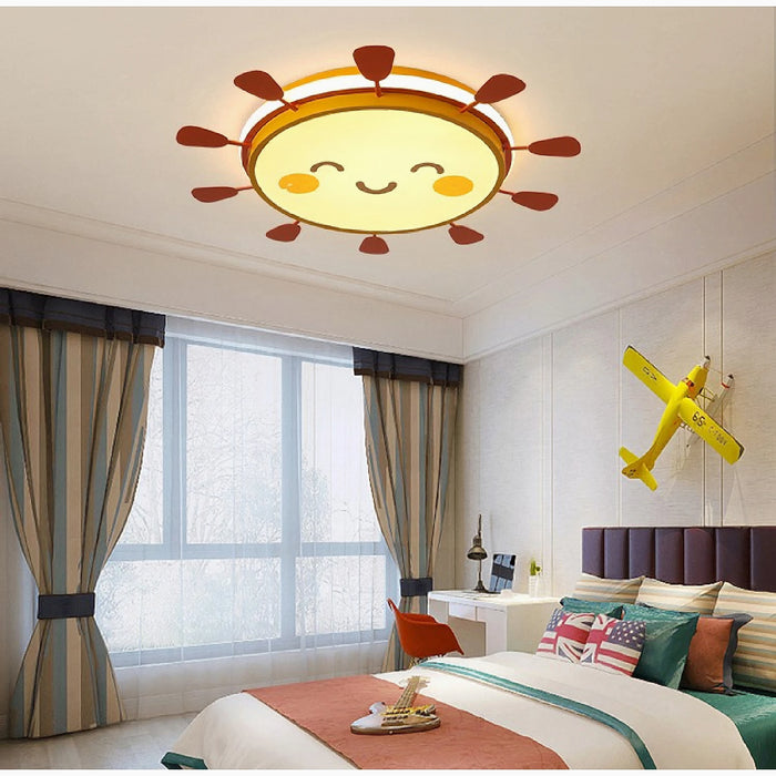MIRODEMI® Crissier | LED Smile Sun Ceiling Lamp for Kids room