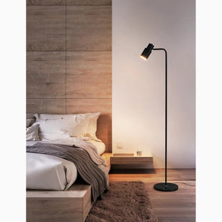 MIRODEMI® Dallenwil | Minimalistic Gold Floor Lamp with Marble Base for Living Room, Bedroom, Home, Hall