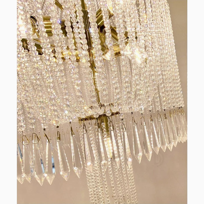 MIRODEMI® Deiva Marina | Luxury Large Spiral Crystal Chandelier for Staircase in Details