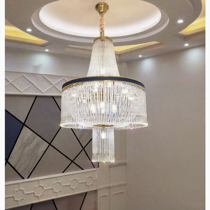 MIRODEMI® Deiva Marina | Luxury Large Spiral Crystal Chandelier for Staircase