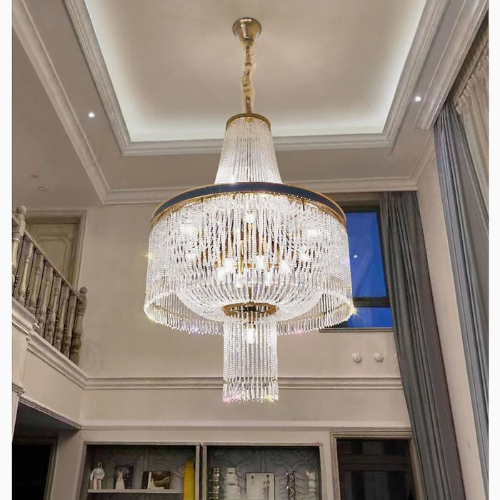MIRODEMI® Deiva Marina | Luxury Large Spiral Crystal Perfect Chandelier for Staircase