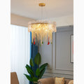 MIRODEMI® Delémont Creative Drum Crystal LED Pendant Chandelier for Living Room, Dining Room, Kitchen 8 Heads