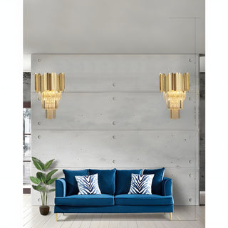 MIRODEMI Denia | Luxury crystal wall light | wall sconce | golden wall lamp