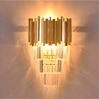 MIRODEMI Denia | Luxury crystal wall light | wall sconce | golden wall lamp