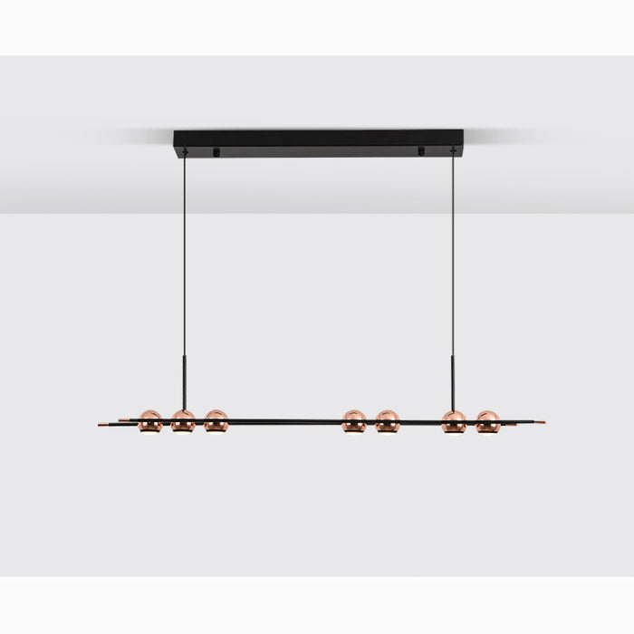 MIRODEMI Diano Marina Black Hanging Chandelier With 7 Spheres Design Decoration
