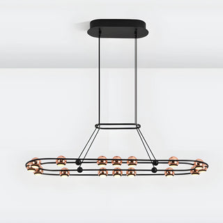 MIRODEMI Diano Marina Black Hanging Chandelier With 16 Spheres Design For Home Decoration