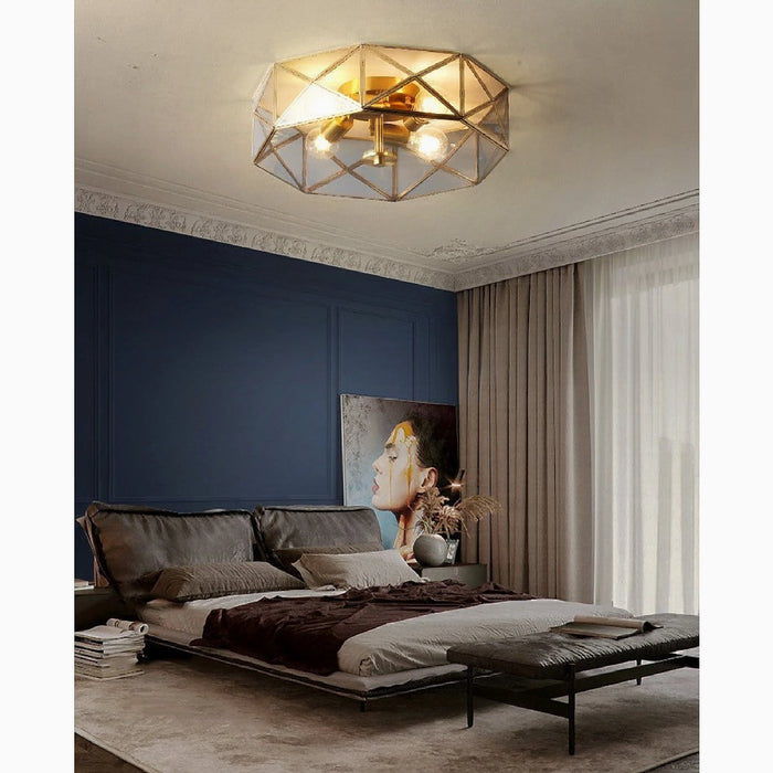 MIRODEMI® Dietikon | Modern LED Copper Ceiling Lamp