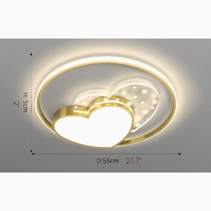 MIRODEMI® Diksmuide | Modern gold Acrylic Deco LED Ceiling Light