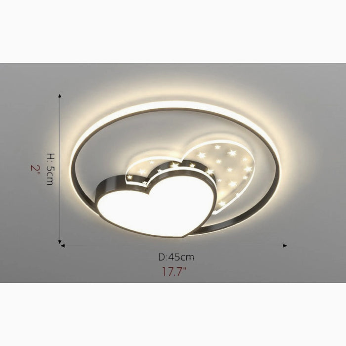 MIRODEMI® Diksmuide | Modern heart shaped Acrylic Deco LED Ceiling Light