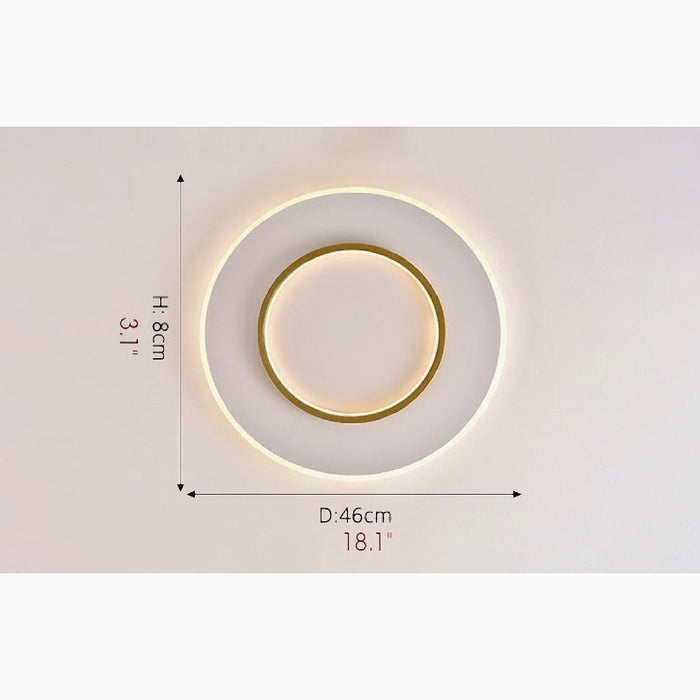 MIRODEMI® Dinant | Round golden Celling Light
