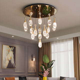 MIRODEMI Dolceacqua Stunning Modern Crystal Jellyfish Style Ceiling Light for Living Room, Bedroom 