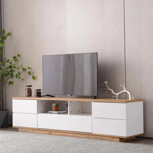 MIRODEMI® Don | Natural Design Wooden TV Stand
