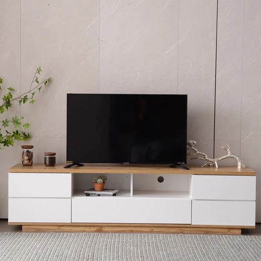 MIRODEMI® Don | Modern Style Natural Design Wooden TV Stand