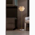 MIRODEMI® Dübendorf | Nordic Luxury Crystal LED Floor Lamp With Marble Base for Reading, Living Room, Bedroom, Home, Hall