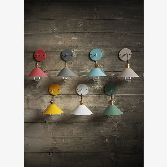 MIRODEMI® Durango | Country industrial iron wall lamp with 7 colors for bedroom, dining room, restaurant, cafe, shop | wall sconces | wall light | pendant