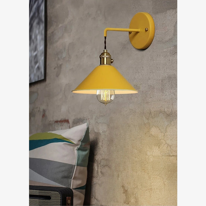 MIRODEMI® Durango | Country industrial iron wall lamp with 7 colors for bedroom, dining room, restaurant, cafe, shop | wall sconces | wall light | pendant