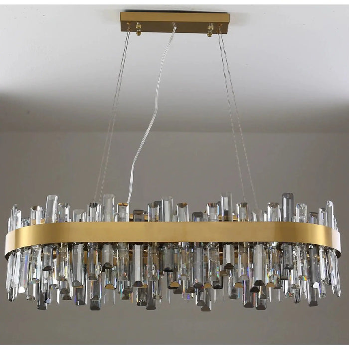 MIRODEMI® Duranus | Modern Oval Luxury Brushed Chandelier For Living Room