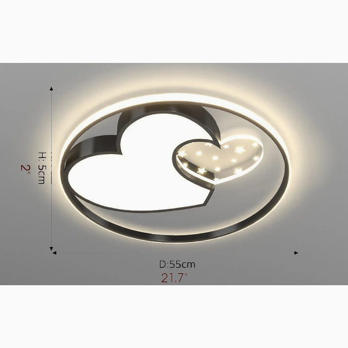 MIRODEMI® Durbuy | Modern heart shaped Acrylic LED Ceiling Light