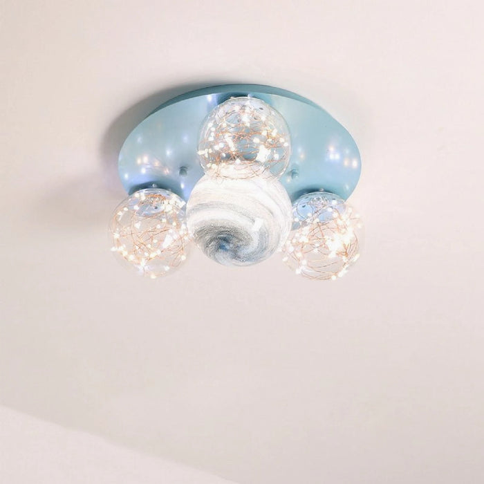 MIRODEMI® Ebikon | Creative Lantern Planet blue Ceiling Lamp for Kids Room